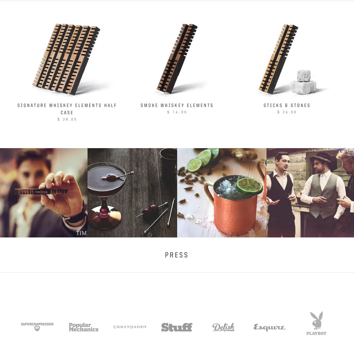 Whiskey Elements Website Design